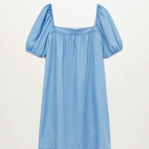 MANGO Light Denim Dress